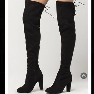 Qupid brand black over the knee boots size 9